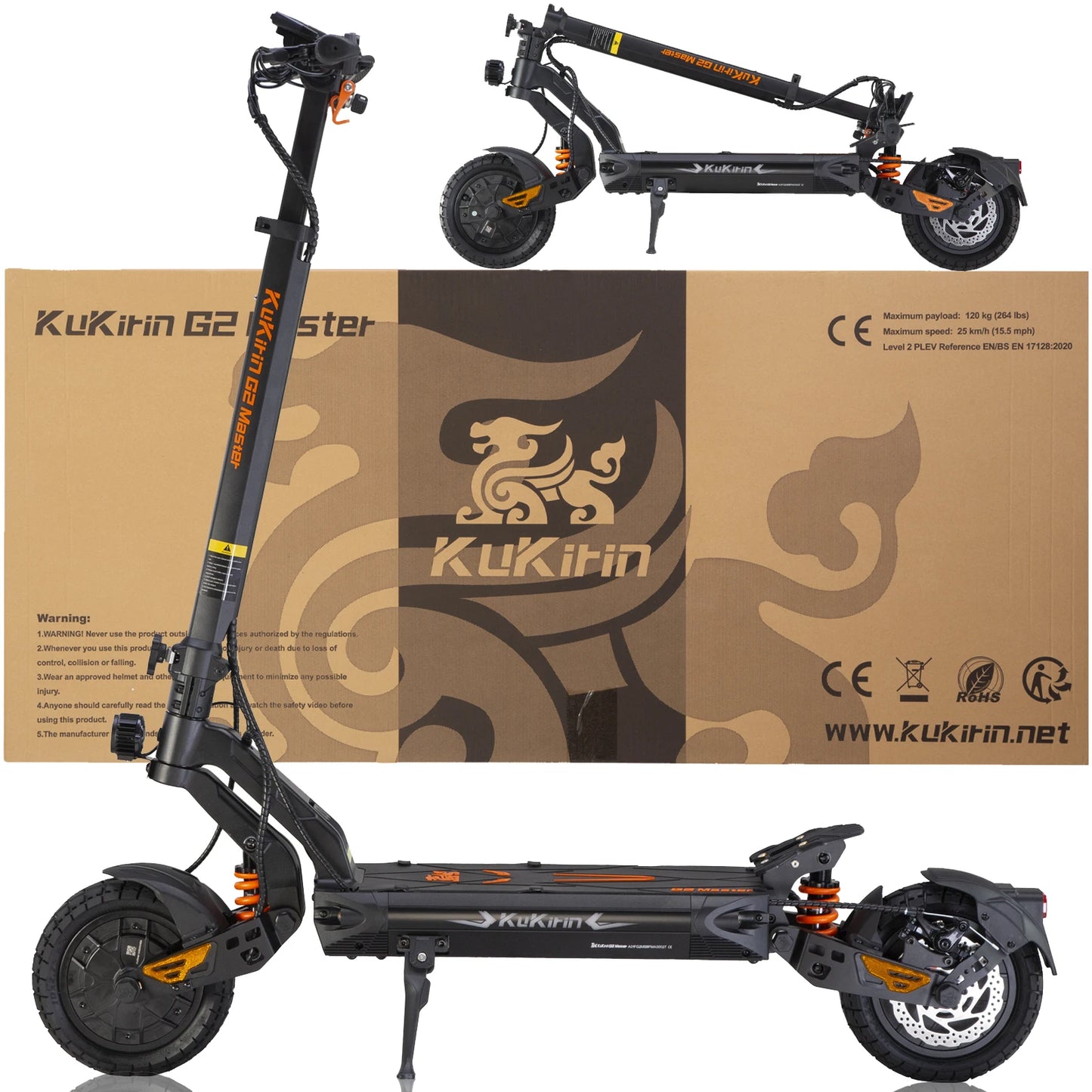 KuKirin G2 Master Foldable Electric Scooter 2000W 52V 20.8AH 60KM/H 70KM