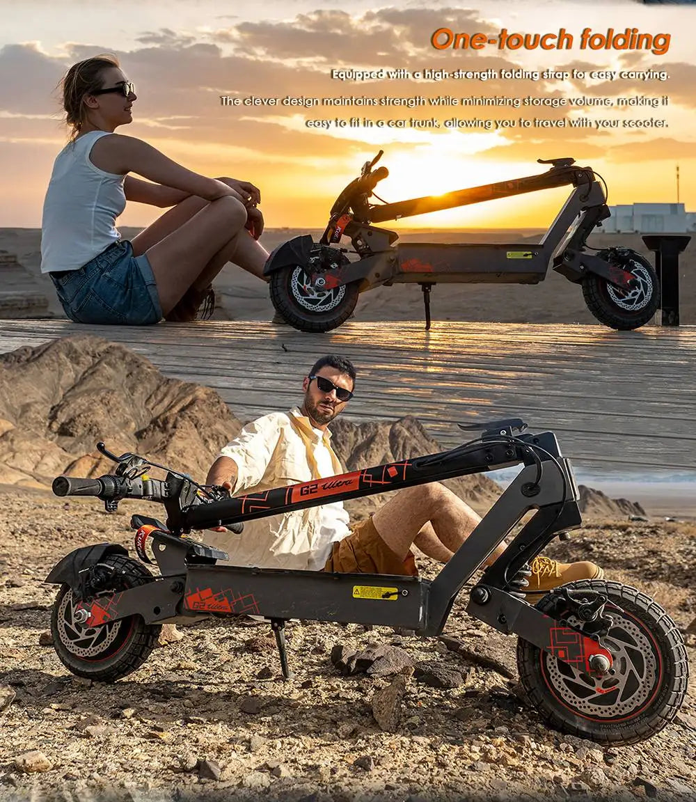 KuKirin G2 Ultra 800W*2 Motor Electric Scooter 48V 18Ah 10" Tires 50km/h Max Speed 55km Range Front & Rear Disc Brake