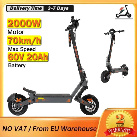 KuKirin G4 2025 Electric Scooter 2000W Motor 60V 20Ah Battery 70 km/h
