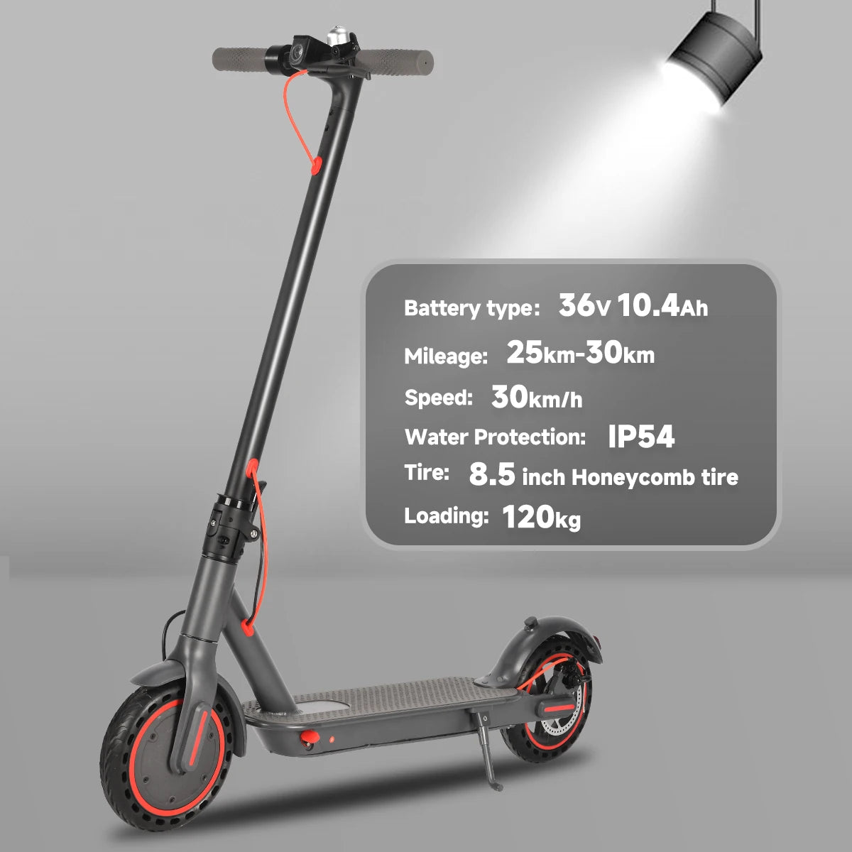 N7PRO 350W Adult Electric Scooter 36V 10.4Ah Range 30 km