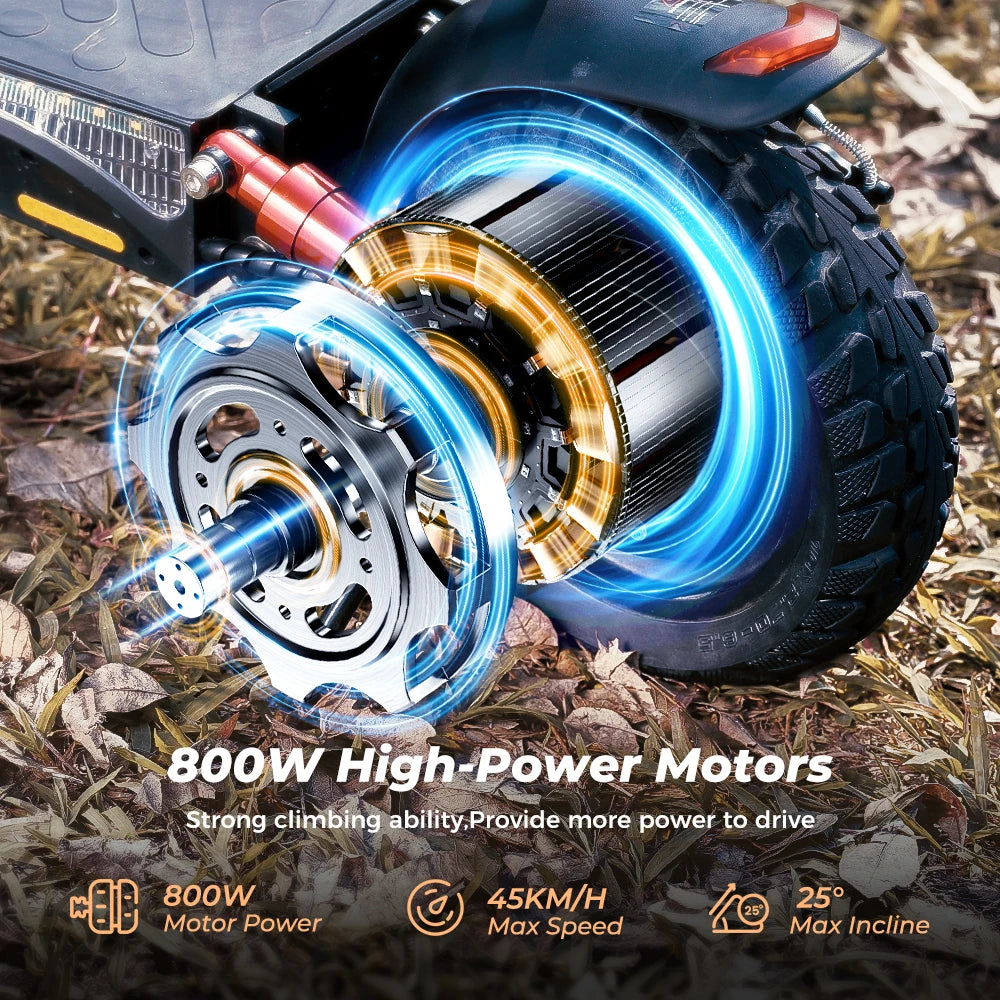 iScooter iX4 Electric Scooter 800W 15Ah Off-road Tire  45km Range eScooter 45km/h Speed