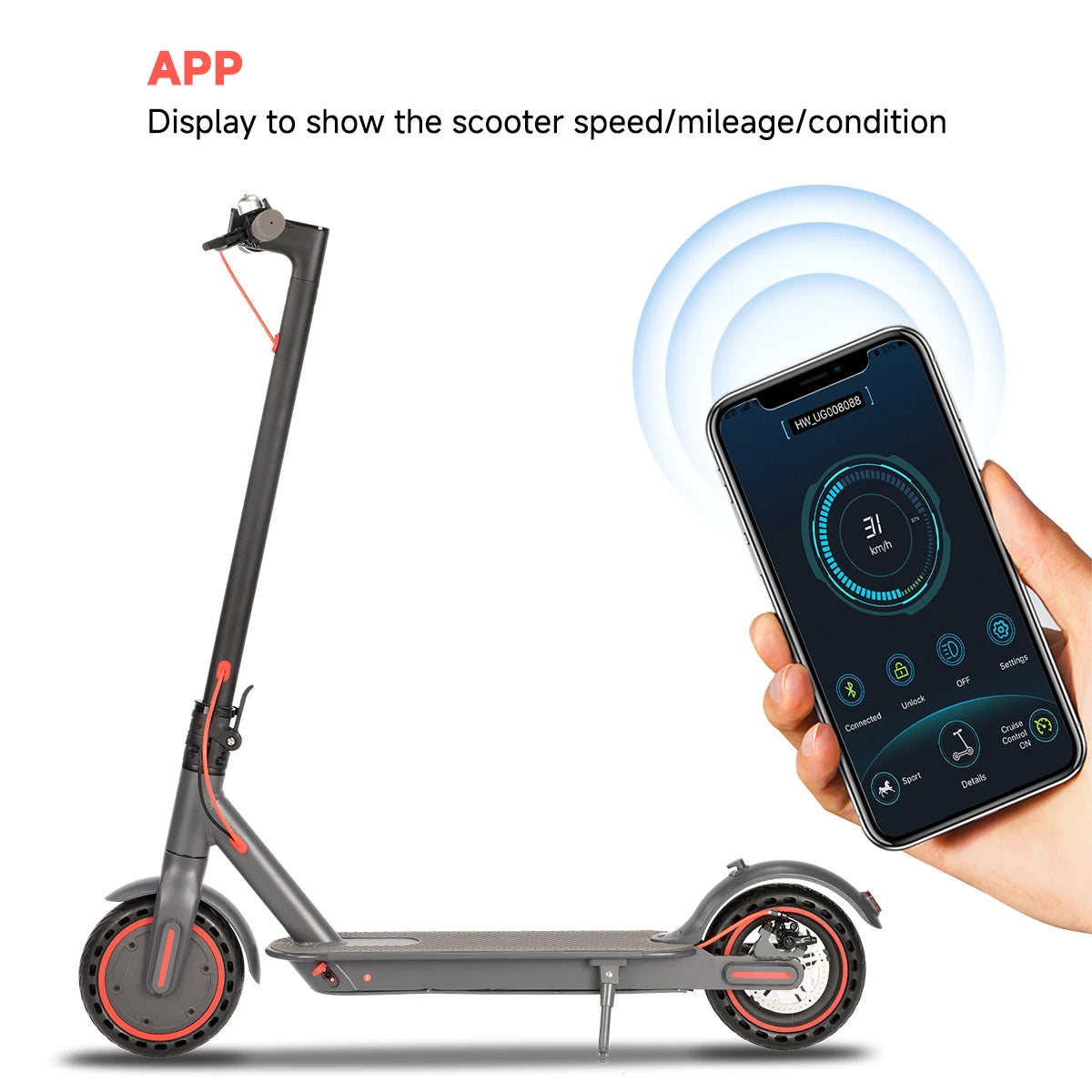 N7PRO 350W Adult Electric Scooter 36V 10.4Ah Range 30 km